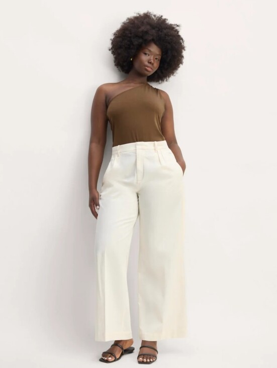 Everlane Tops - Everlane Cocoa One Strap Tank Top Size Large